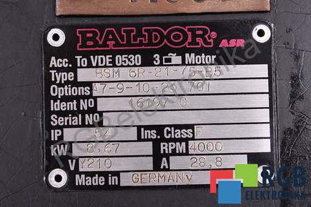 BSM6R-21-75-B5 BALDOR FRÂNĂ