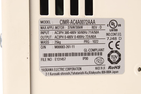 CIMR-AC4A0072AAA YASKAWA