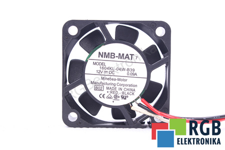 1604KL-04W-B39 NMB TECHNOLOGIES B02 40X40X10MM, 12V, 0.09A EVANTAI