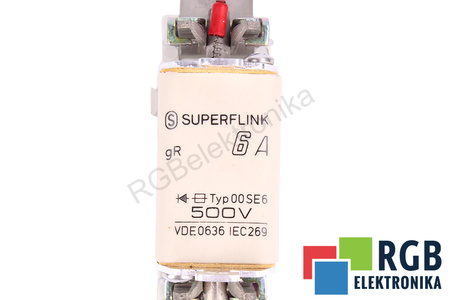 SIGURANŢĂ 00SE6 WICKMANN-WERKE SUPERFLINK 500V, 6A SIGURANŢĂ