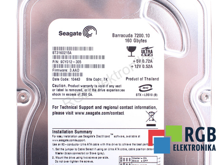 ST3160215A SEAGATE BARRACUDA 7200.10 160GB