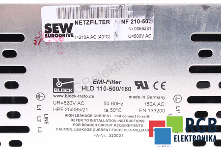 HLD110-500/180 BLOCK FILTRU