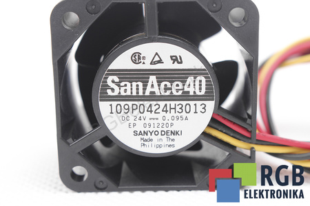 109P0424H3013 SANYO DENKI SANACE40 40X40X28MM, 24V, 0.95A EVANTAI