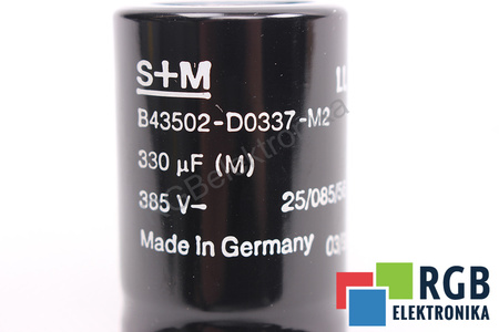 CONDENSATOR B43502-D0337-M2 S+M 330UF, 385VDC CONDENSATOR