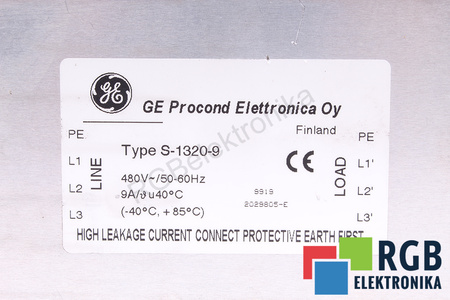 S-1320-9 GENERAL ELECTRIC