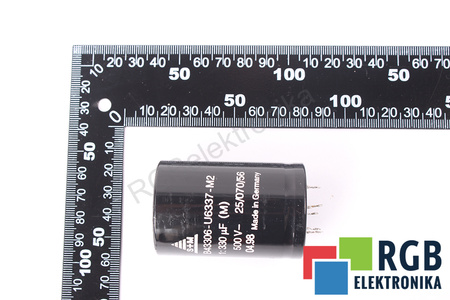 CONDENSATOR B43306-U6337-M2 S+M 25/070/56 330UF, 500VDC CONDENSATOR