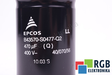 CONDENSATOR B43570-S0477-Q2 EPCOS 470UF, 400VDC