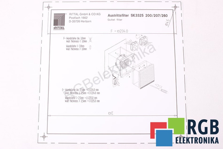 SK3325207 RITTAL FILTRU VENTILATOR
