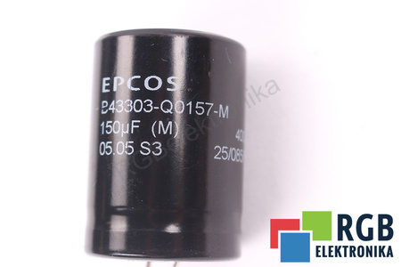 CONDENSATOR B43303-Q0157-M EPCOS 150UF, 400VDC CONDENSATOR