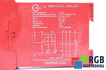 SRB-NA-R-C.15/R2-24V ELAN RELEU DE SIGURANȚĂ