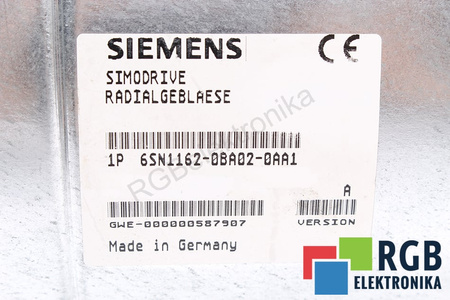 6SN1162-0BA02-0AA1 SIEMENS SIMODRIVE SUFLANTĂ DE MOTOR