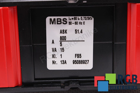 ASK51.4 MBS 800A 5A 15VA TRANSFORMATOR DE CURENT