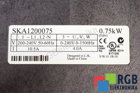 SKA1200075 CONTROL TECHNIQUES COMMANDER SK