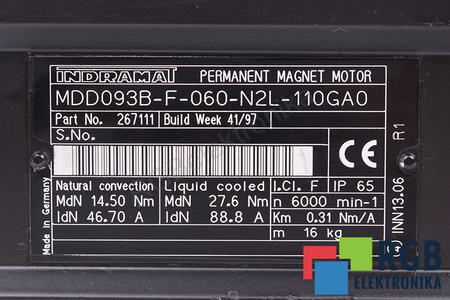 MDD093B-F-060-N2L-110GA0 INDRAMAT R911267111 STATOR