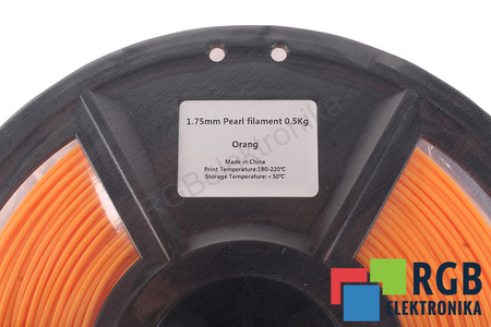 1,75MM PEARL FILAMENT 0.5KG ORANGE FLASHFORGE DIMENSIUNEA EXTERIOARĂ A BOBINEI 180MM, DIMENSIUNEA INTERIOARĂ A BOBINEI 50MM, LĂȚIMEA BOBINEI 45MM