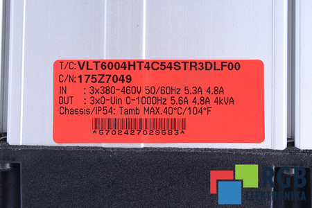 VLT6004HT4C54STR3DLF00 DANFOSS VLT6000 HVAC 175Z7049