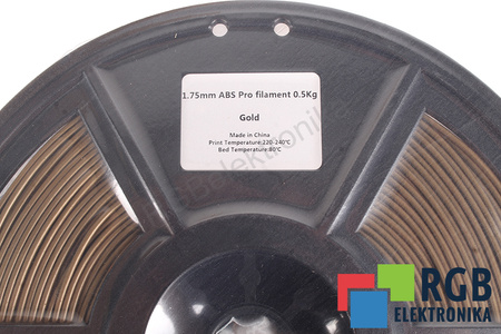 1,75MM ABS PRO FILAMENT 0.5KG GOLD FLASHFORGE DIMENSIUNEA EXTERIOARĂ A BOBINEI 180MM, DIMENSIUNEA INTERIOARĂ A BOBINEI 50MM, LĂȚIMEA BOBINEI 45MM