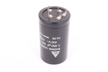 CONDENSATOR B43306-U0957-M1 S+M 25/085/56 950UF, 400VDC CONDENSATOR