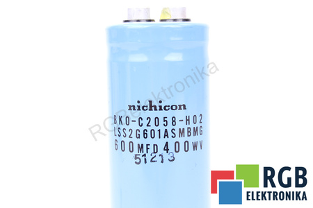 CONDENSATOR BKO-C2058-H02 NICHICON 600MFD, 400V CONDENSATOR
