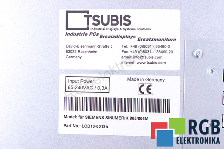 10-0012 PENTRU SIEMENS SINUMERIK 805/805M MONITOR LCD ÎNLOCUITOR