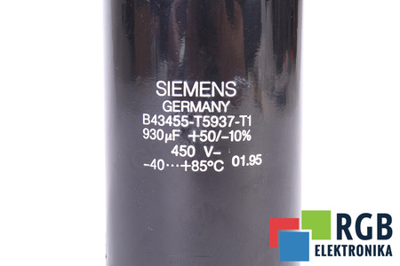 CONDENSATOR B43455-T5937-T1 SIEMENS 930UF, 450V