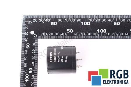 CONDENSATOR B43521-C9477-M EPCOS 40/085/56 470UF, 400VDC CONDENSATOR