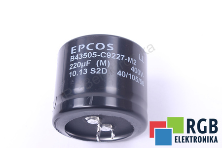 CONDENSATOR B43505-C9227-M2 EPCOS 220UF, 400VDC CONDENSATOR