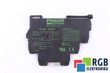 ART.NO. 52000 MURR ELEKTRONIK 250VAC 6A RELEU