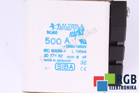 SIGURANŢĂ 2077132 SIBA ULTRA RAPID 500A, 1250V, 100KA