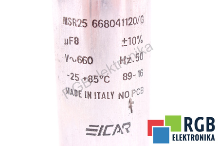 CONDENSATOR 8UF 660VAC EICAR CONDENSATOR
