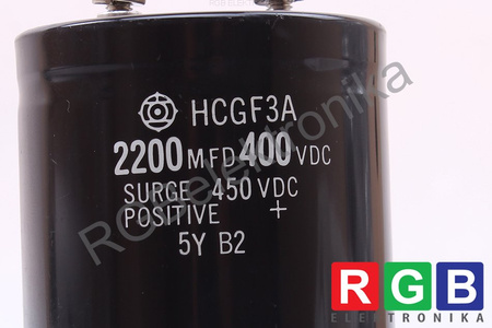 CONDENSATOR HCGF3A 2200UF, 400VDC