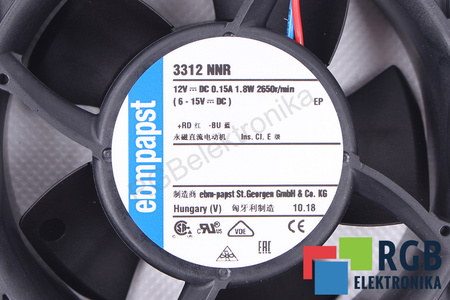 3312NNR EBM PAPST 90X90X32MM, 12V, 0.15A EVANTAI