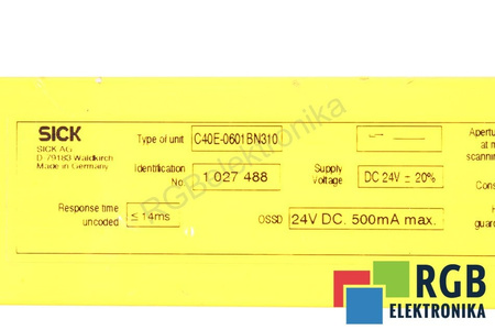 C40E-0601BN310 SICK 1027488 RECEIVER C4000 ECO