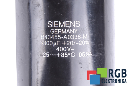 CONDENSATOR B43455-A0338-M SIEMENS 3300UF, 400V CONDENSATOR