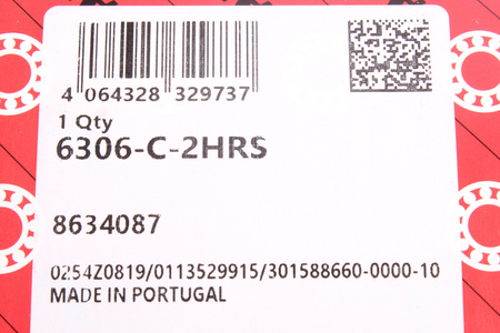 6306-C-2HRS FAG 30X72X19MM 9300RPM, 32KN, 16.2KN RULMENT
