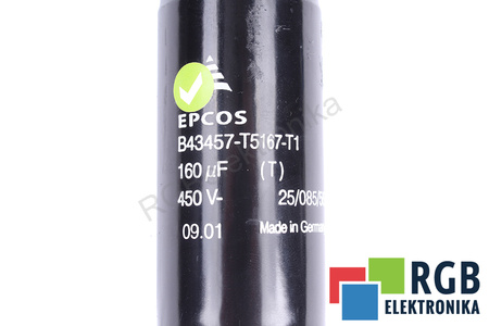 CONDENSATOR B43457-T5167-T1 EPCOS 450VDC, 160UF CONDENSATOR