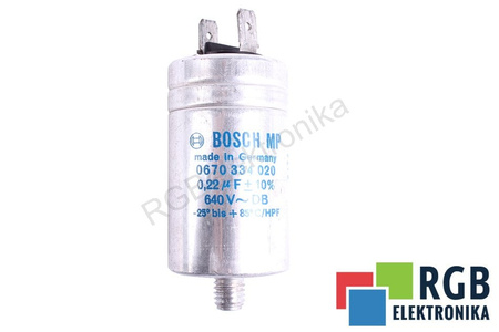 CONDENSATOR 670334020 BOSCH 0.22UF, 640V CONDENSATOR