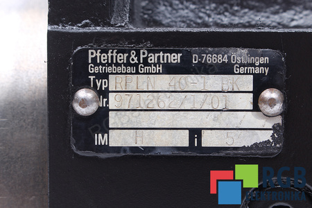 RPLN40-1BK PFEFFER&PARTNER I=5 CUTIE DE VITEZE