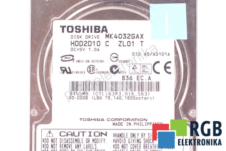 MK4032GAX TOSHIBA HDD2D10 40GB, ATA, 2.5"