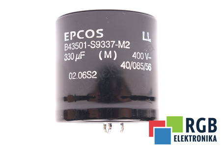 CONDENSATOR B43501-S9337-M2 EPCOS 330UF, 400VDC