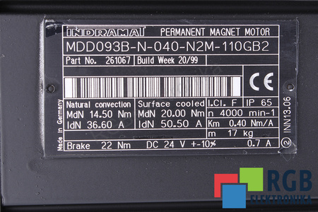 MDD093B-N-040-N2M-110GB2 INDRAMAT R911261067