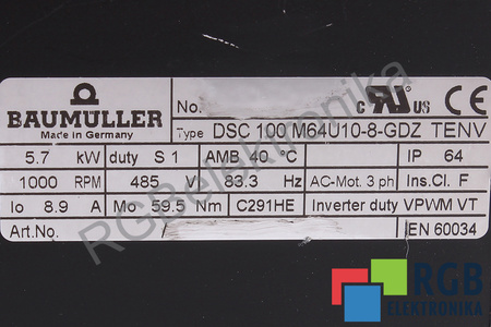 DSC100 M64U10-8-GDZ TENV BAUMÜLLER