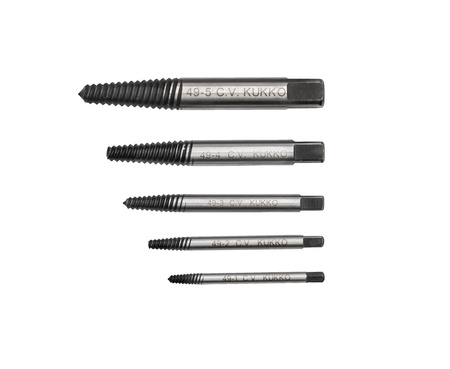 SET DE EXTRACTOARE PENTRU ȘURUBURI CU FILET FIN Ø 3-18 MM 49-A KUKKO