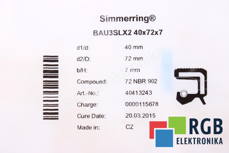 40X72X7 SIMRIT BAUSLX2 72NBR902 SIMMERING AMBALAJ