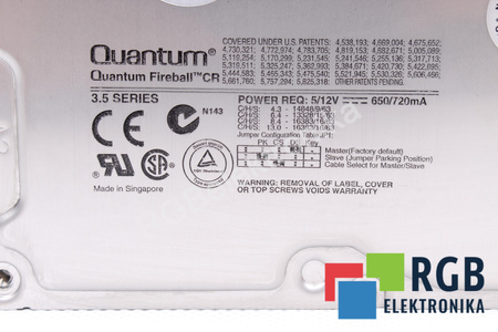 CR43A013 QUANTUM FIREBALL 4.3GB IDE 3.5"
