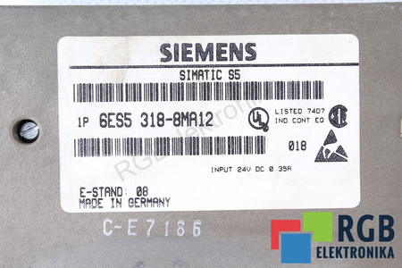 6ES5318-8MA12 SIEMENS ET100U SIMATIC S5