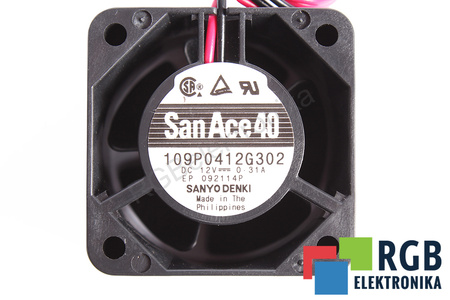 109P0412G302 SANYO DENKI 40X40X28MM, 12V EVANTAI