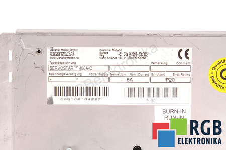 SERVOSTAR406A-C KOLLMORGEN SEIDEL S406A-CA SERVOSTAR 400-A