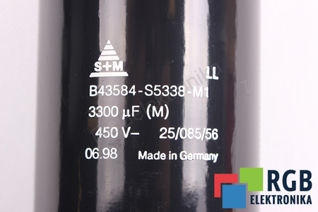 CONDENSATOR B43584-S5338-M1 S+M 3300UF, 450VDC CONDENSATOR