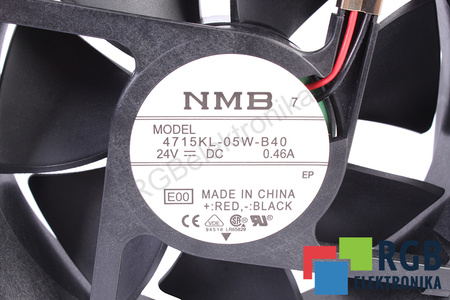 4715KL-05W-B40 NMB TECHNOLOGIES 119X119X38MM, 24V, 0.46A EVANTAI